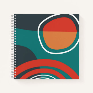 Sonne und Regenbogen Boho-Kunstwerk Notizbuch