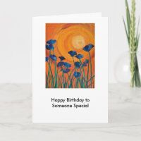 Sonne und roter Himmel, alles Gute zum Geburtstag