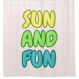 Sonne und Spaß Duschvorhang