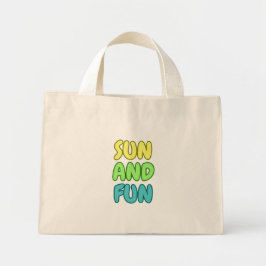 Sonne Und Spaß Winziger Tote Mini Stoffbeutel
