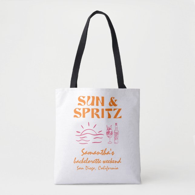 Sonne und Spritz Junggesellinnenabschied Wochenend Tasche (Vorderseite)