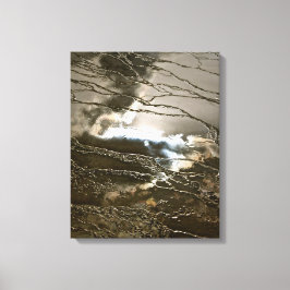 SONNE UND STURM-WOLKEN IM WASSER ABSTRAKT LEINWANDDRUCK