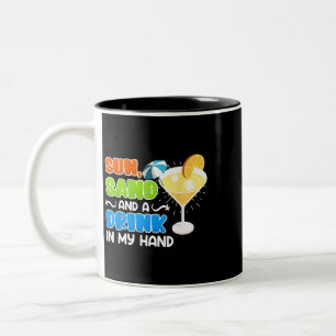 Sonne und Trinken in meinem Hand Funny Vacation So Zweifarbige Tasse