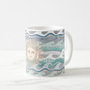 Sonne und Wellen Kaffeetasse