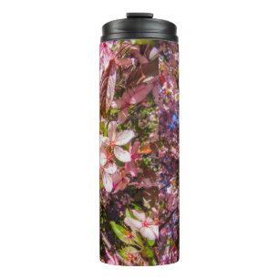 Sonne und Wolken Die Natur blüht Herz in Blume Thermosbecher