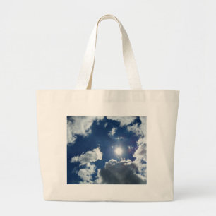 Sonne und Wolken Jumbo Stoffbeutel