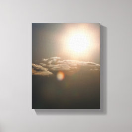 Sonne und Wolken mit blauem Himmel Leinwanddruck