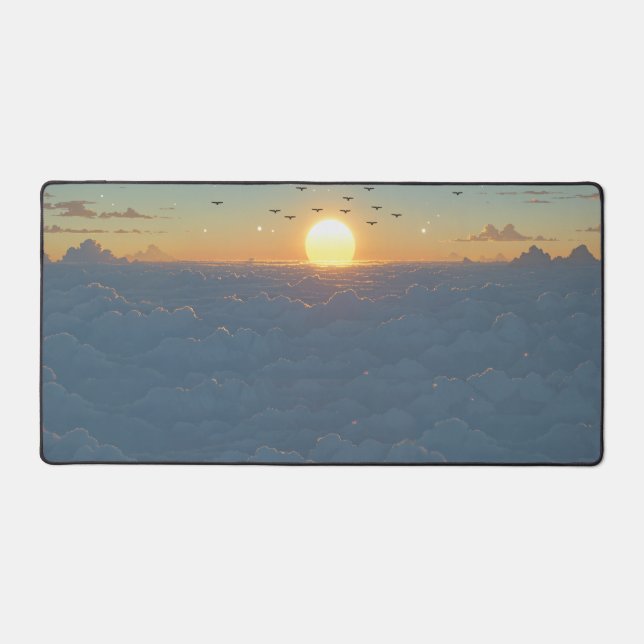 Sonne und Wolken Schreibtischunterlage (Vorderseite)