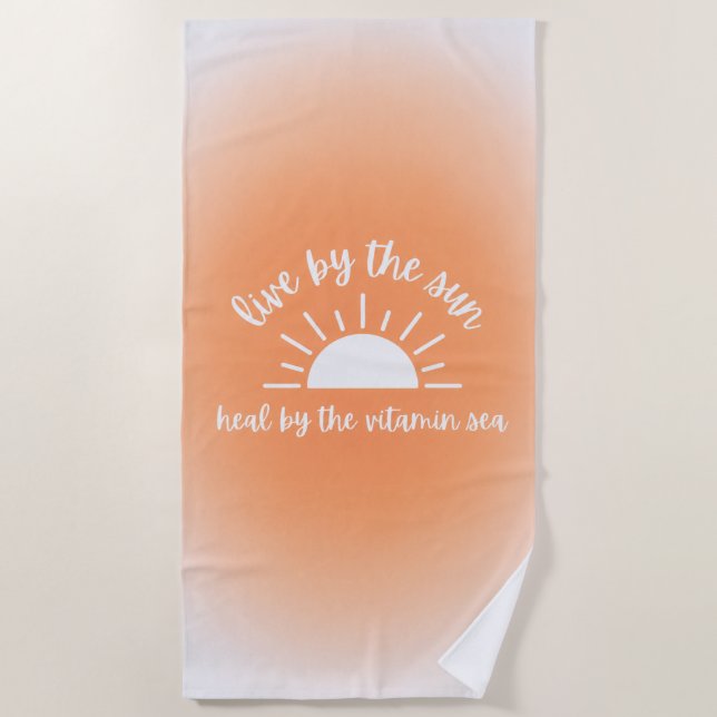 Sonne & Vitamin Meer Strandtuch (Vorderseite)