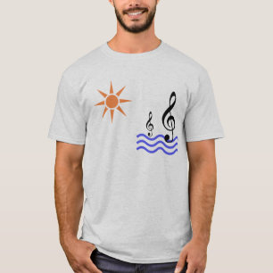 Sonne, Wasser und Musiknote T-Shirt