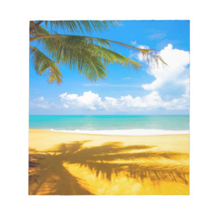 Sonnemeersand-Palme-Paradiesstrand Notizblock