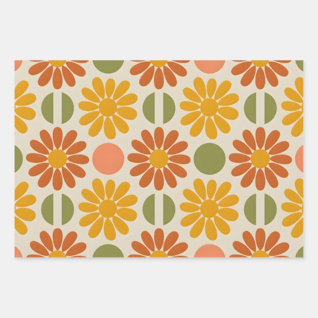 Sonnen-Daisy Geschenkpapier Set (Vorderseite)