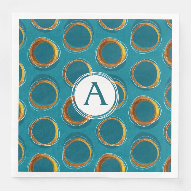 Sonnen Finsternis mid_-_Century Modern, Blue - and Serviette (Vorderseite)