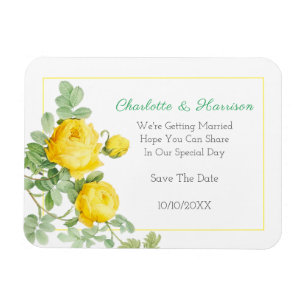 Sonnen Gelbe Rosen Elegante Florale Rettet Das Dat Magnet