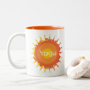 Sonnen-Hot-Yoga Zweifarbige Tasse