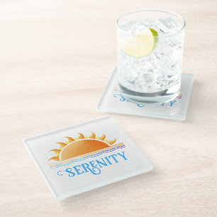 Sonnen-Surf-Serenität Glasuntersetzer