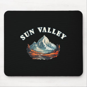 Sonnen-Tal Berglandschaft Vintage-Wanderung Mousepad