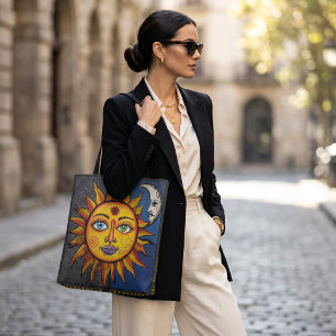 Sonnen- und Mond-Tasche mit farbenfroher Himmelsku Tasche