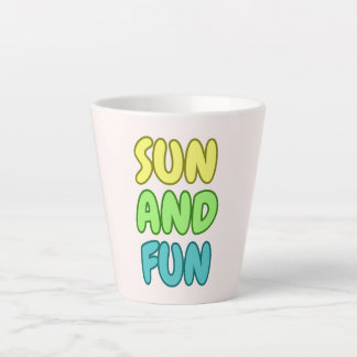 Sonnen- und Spaß-Latte-Macchiato-Tasse Milchtasse
