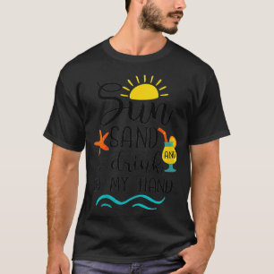Sonnen und Trinken in meiner Hand Niedlicher Somme T-Shirt