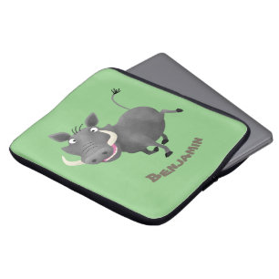 Sonnenafrikanische Warthos-Schwein-Cartoon-Illustr Laptopschutzhülle