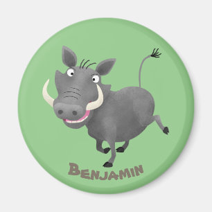 Sonnenafrikanische Warthos-Schwein-Cartoon-Illustr Magnet
