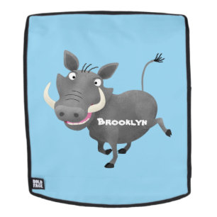 Sonnenafrikanische Warthos-Schwein-Cartoon-Illustr Rucksack