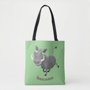 Sonnenafrikanische Warthos-Schwein-Cartoon-Illustr Tasche