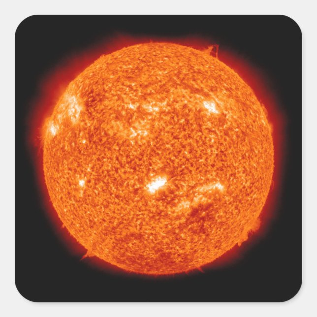 Sonnenaktivität auf der Sonne 2 Quadratischer Aufkleber (Vorderseite)