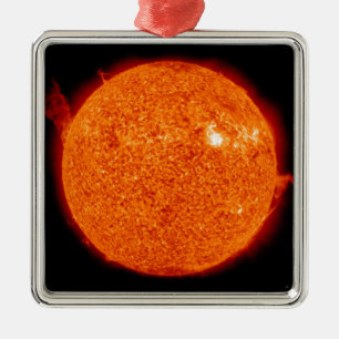 Sonnenaktivität Silbernes Ornament
