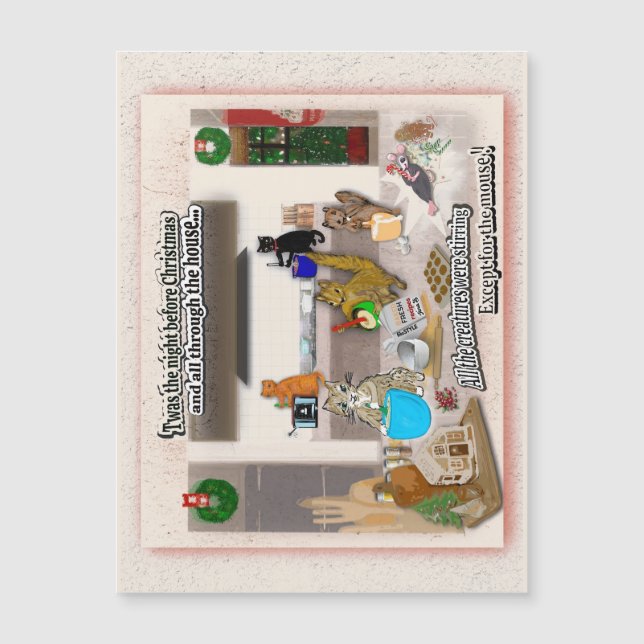 Sonnenanbeter Nacht vor Weihnachten Magnetkarte (Vorderseite)