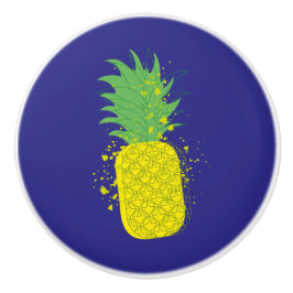 Sonnenanbeterliche moderne Grafik Kunst Ananas Gel Keramikknauf
