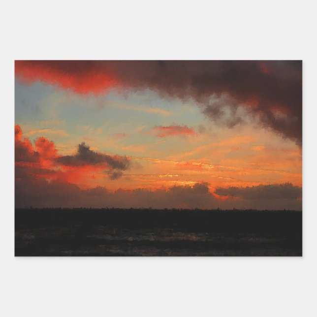 SONNENANLAGE ÜBER DEM MEER GESCHENKPAPIER SET (Vorderseite 2)