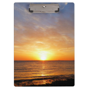 SONNENANLAGE ÜBER DEM MEER KLEMMBRETT