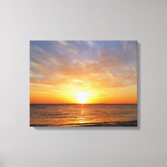 SONNENANLAGE ÜBER DEM MEER LEINWANDDRUCK (Vorderseite)