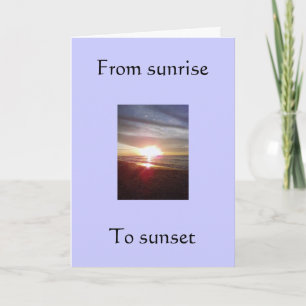 SONNENANREISE FÜR SUNSET CHRISTMAS WISCH FEIERTAGSKARTE