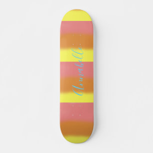 Sonnenaufgang Altes Papier bemalt Skateboard