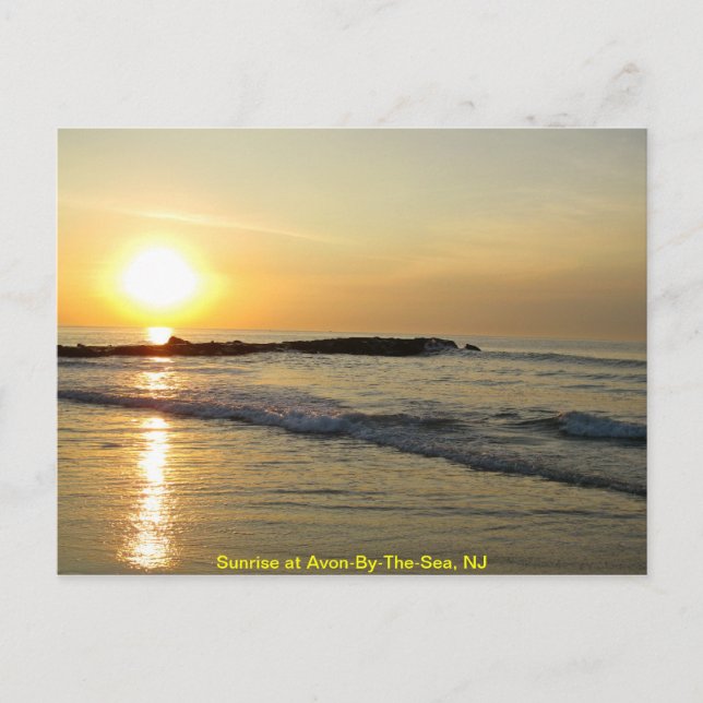 Sonnenaufgang am Atlantik Postkarte (Vorderseite)