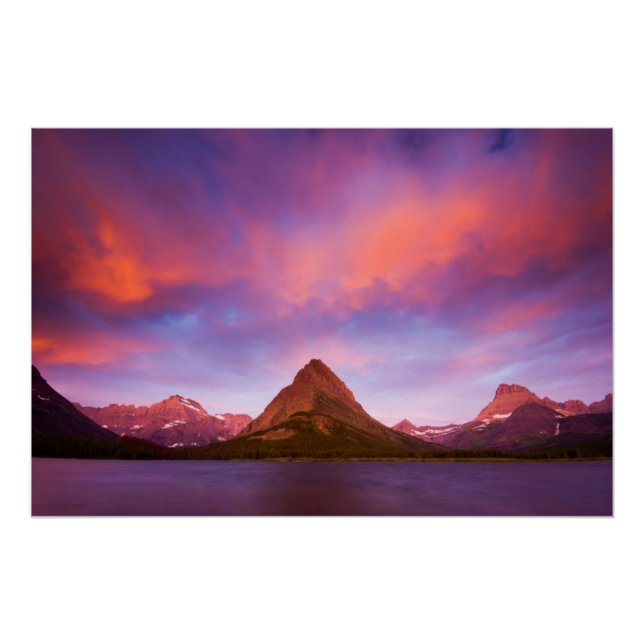 Sonnenaufgang am Glacier Poster (Vorderseite)