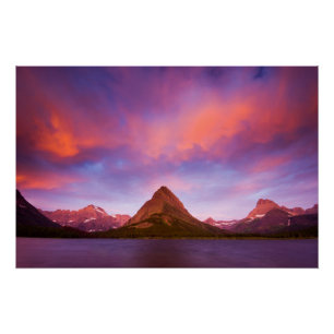 Sonnenaufgang am Gletscher Poster