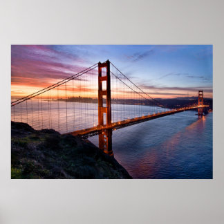 Sonnenaufgang am Goldenen Tor Poster