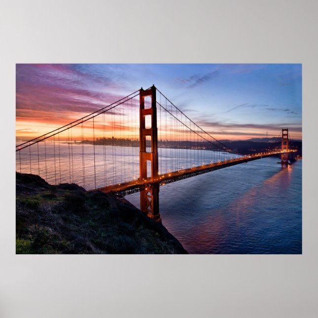 Sonnenaufgang am Goldenen Tor Poster (Vorne)