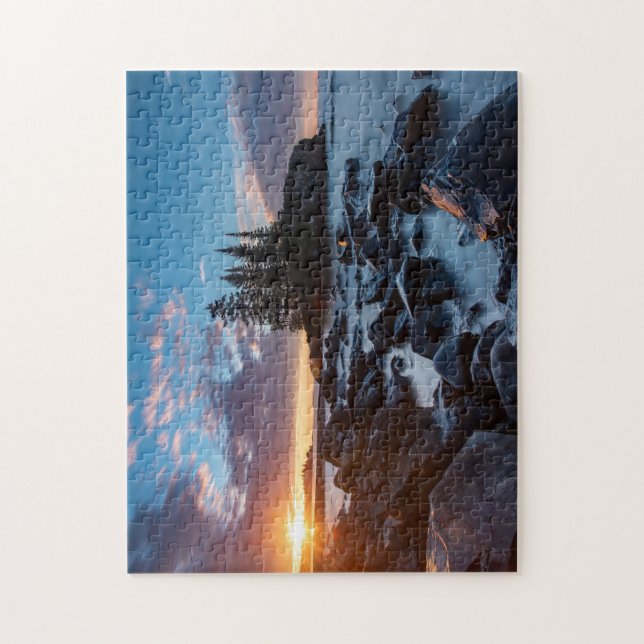 Sonnenaufgang am Lake Superior Puzzle (Vertikal)