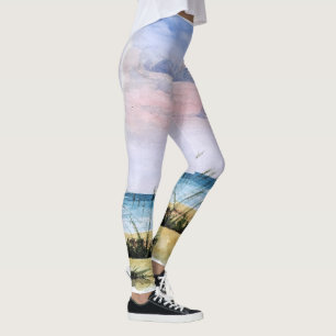 Sonnenaufgang am Meer - Aquarellmalerei Bal Leggings