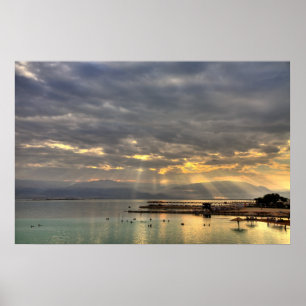 Sonnenaufgang am Meer-Israel-Foto-Plakat Poster