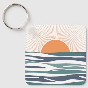 Sonnenaufgang am Meer Schlüsselanhänger
