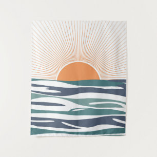 Sonnenaufgang am Meer Wandteppich