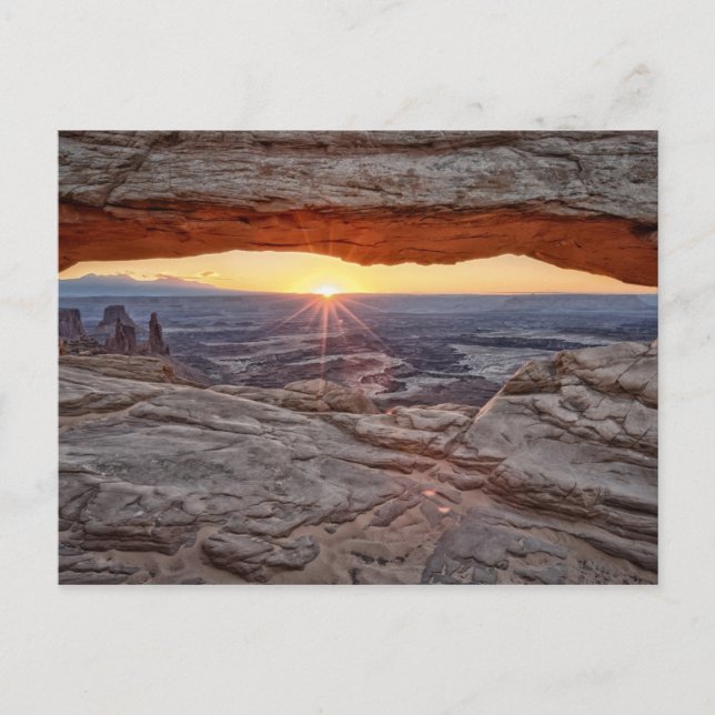 Sonnenaufgang am Mesa Arch, Canyonlands National P Postkarte (Vorderseite)