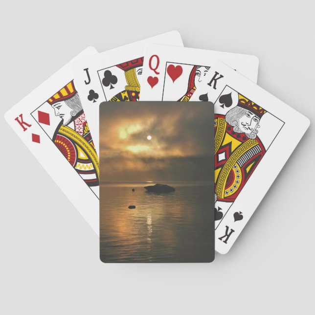 Sonnenaufgang am See Spielkarten (Rückseite)