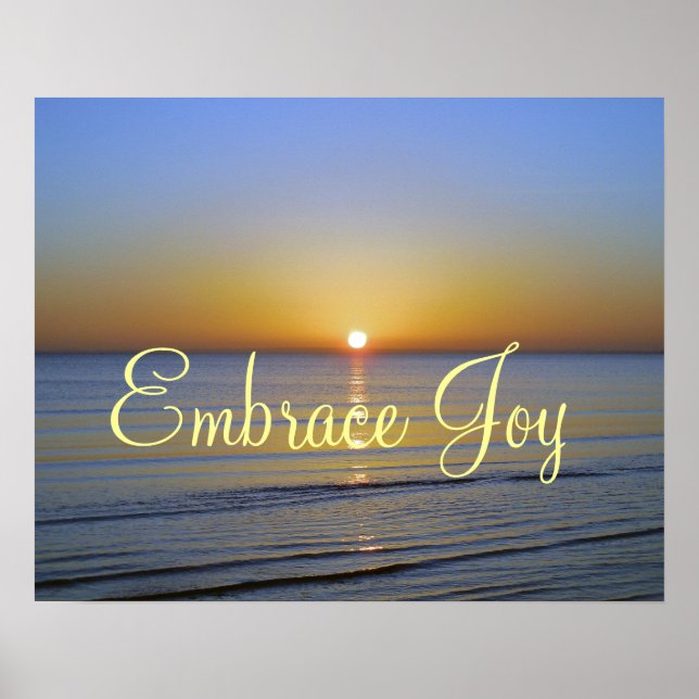 Sonnenaufgang am Strand: Freude bezeugen Poster (Vorne)